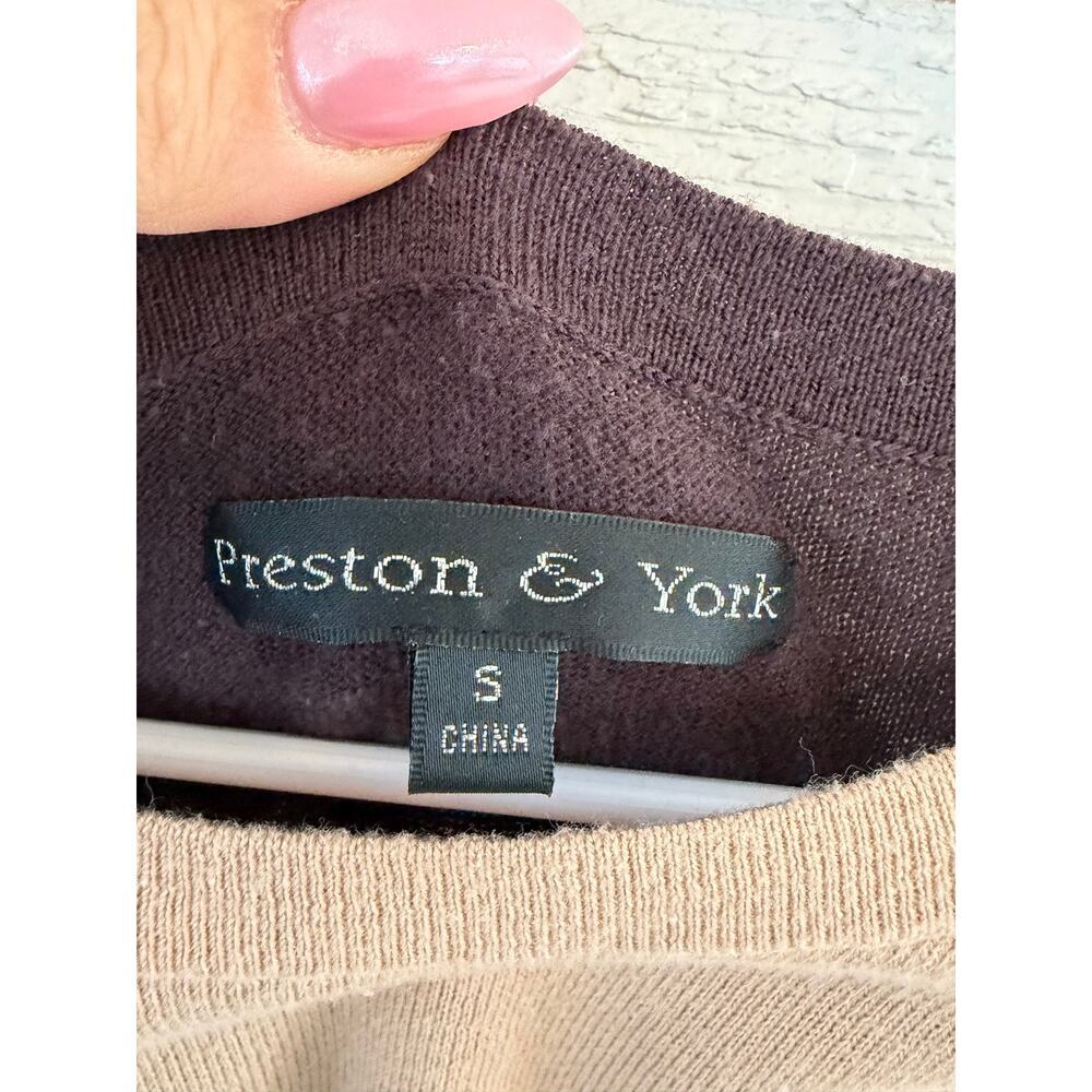 Preston & York Colorblock Short Sleeve Sweater Top Size Small - Picture 3 of 6